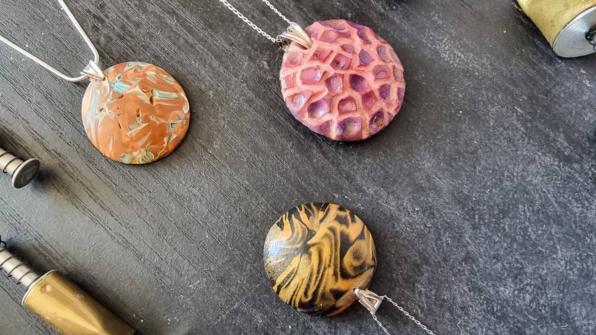 Black-owned handmade polymer clay jewellery by Thea Smartt Henry jamii accessories necklace earrings rings