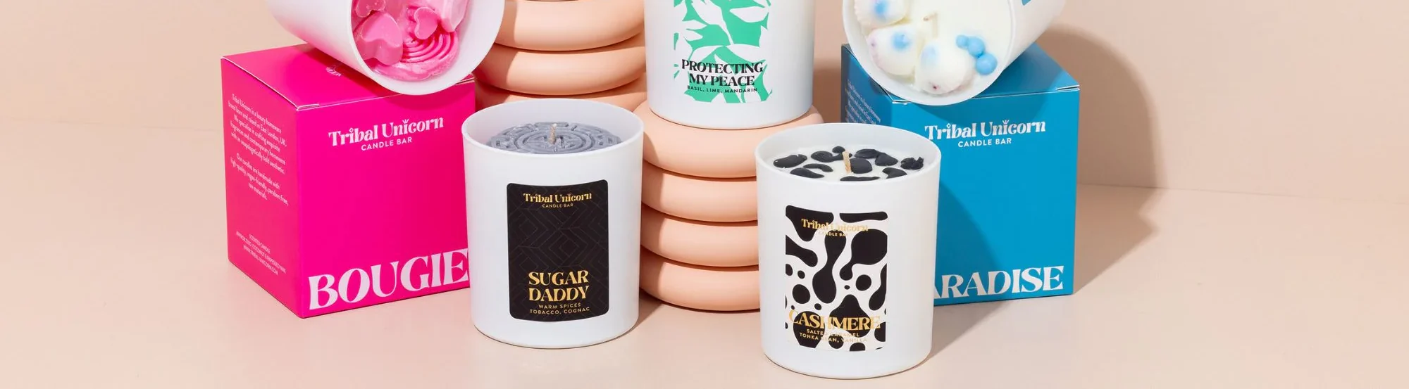 Black-owned vibrant candles for home decor - Tribal Unicorn jamii