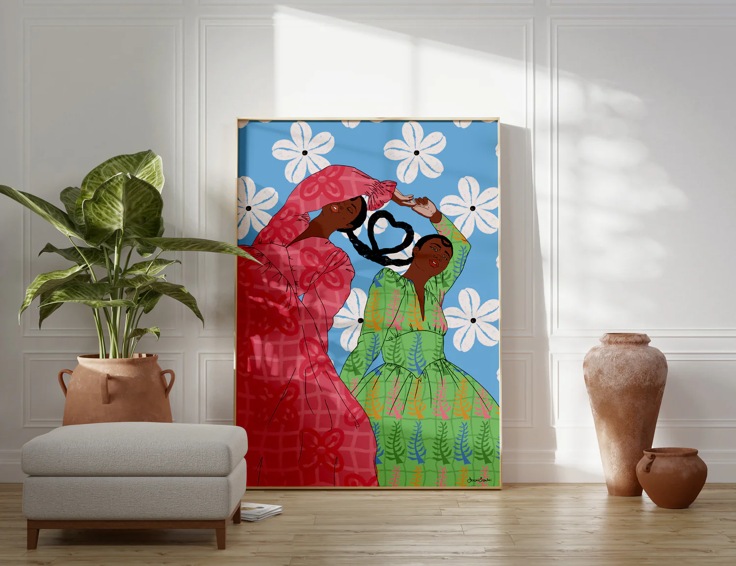 Black women illustrations greetings cards art prints black girl magic dorcas creates jamii