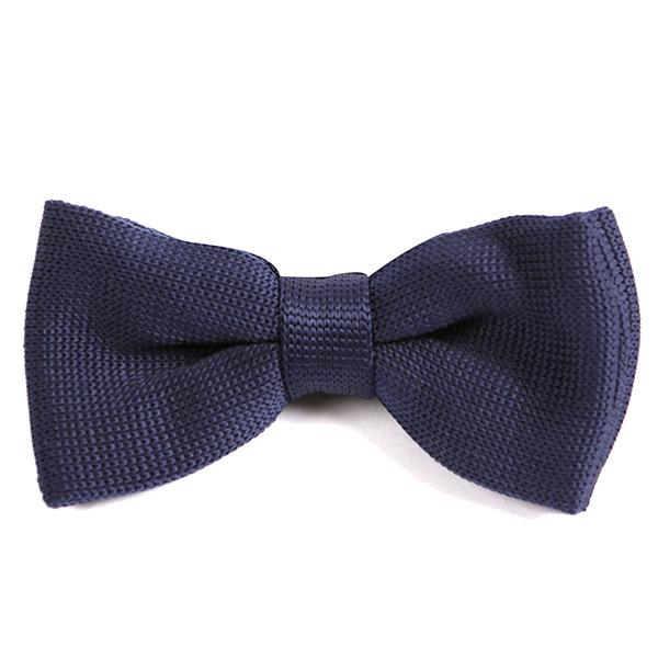 Plan Navy Blue Knitted Bow Tie - Jamii