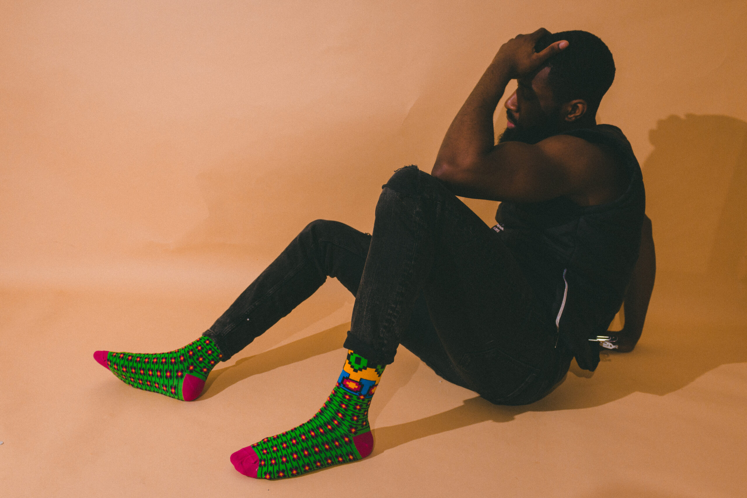 West African inspired socks SOCK OF A KIND JAMII black-owned