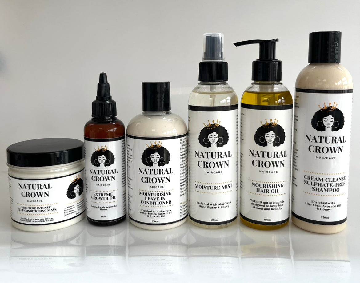 Moisturising haircare for natural hair - Natural Crown haircare jamii black-owned shampoo