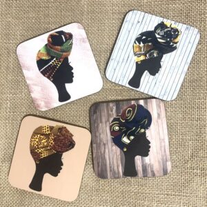 Colourshot Brown Mixed Head Wrap Coasters