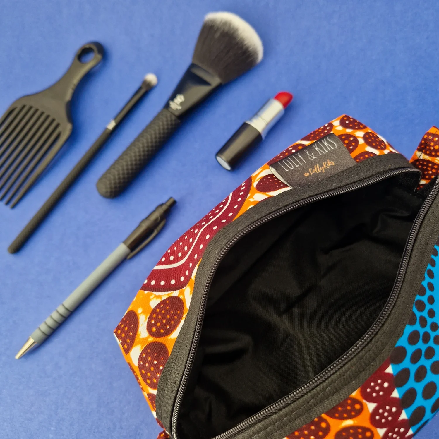 African Print Makeup Bag