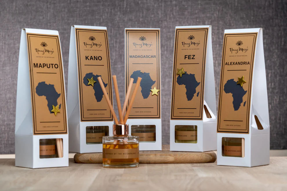 Home fragrances inspired by Africa young mary's candles diffusers
